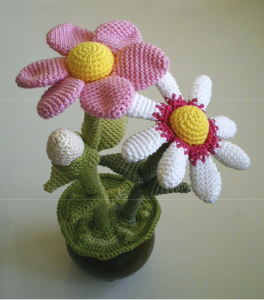 Flores a crochet, patrón
